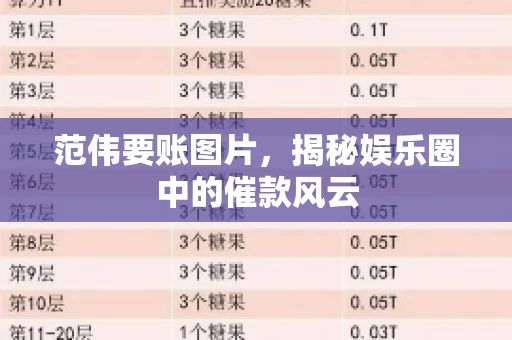 范伟要账图片，揭秘娱乐圈中的催款风云