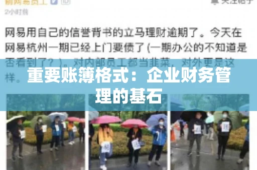 重要账簿格式:企业财务管理的基石 重要账簿格式:企业财务管理的基石