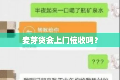 麦芽贷会上门催收吗？